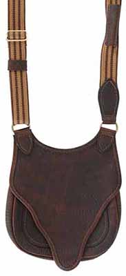 Possibles bag, elk tanned leather, 8" by 7", semi-beavertail flap